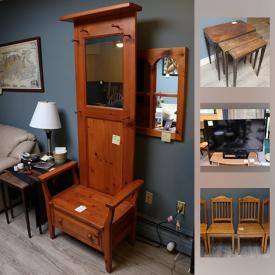 MaxSold Auction: This online auction features Curio cabinet, Elephant batik wall hanging , Dresser , Uncirculated Centennial Canadian coins, Ikea bookshelf, LG 42 inch smart TV, Kent model 74C 1970's acoustic guitar, 6-foot stepladder and much more!