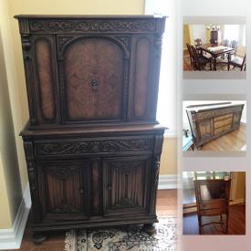 MaxSold Auction: This online auction features Cherry wood wall units, Walnut cabinet, Walnut dining table, Noritake china and much more!