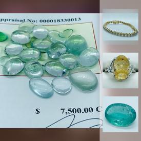 MaxSold Auction: This online auction features Chinese Freshwater Black Pearl 14 K Yellow Gold Necklace, GP 925 Sterling Tiny Diamond Bracelet, Golden Citrine Pixiu Lion 925 Sterling Ring, 1.14 ct Deep Blue Sapphire with COA , Catseye Quartzes, Aquamarines with COA, Emerald with COA and much more!