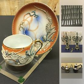 MaxSold Auction: This online auction features China including a dragon ware tea cup and saucer; Glass: Cranberry; Bells: Wedgwood, brass, crystal; NIB Tonne jack set. And more!