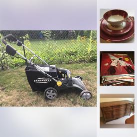 MaxSold Auction: This online auction features: garden and yard tools including an electric lawnmower; antique stereoscope viewer; vintage barware and bar collectibles; vintage furniture including mid-century pieces; vintage toys and dolls; vintage electronics; bicycle and much more!