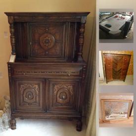 MaxSold Auction: This online auction features furniture, sewing machine, frames, art, art supplies, dehumidifier, vintage toys, vintage radio components, tools, vintage wooden crates, bricks, yard tools and more!