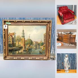 MaxSold Auction: This online auction features furniture, artworks, jewelry, rugs, figurines, decors, collectibles, silverplate, tools and much more.