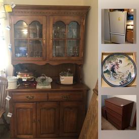 MaxSold Auction: This online auction features dolls, wall art, books, office supplies, figurines, glassware, costume jewelry, tools, collectible plates, chandelier, stuffed animals, refrigerator, lamps, office supplies and much more!