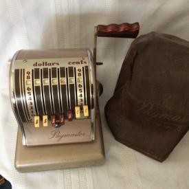 MaxSold Auction: This auction features Vintage Paymaster Machine, Vintage St Michaels tin, Beetle Steel Die Cast, Star Wars Boxed Set W/Darth Tin, 2 Vintage Pair Of Glasses, Peanuts Metal Lunch Pail, Vintage Doll Wardrobe, Vintage Coleman Torch, Vintage Goalie Mask, Cooper Weeks, 60s Easy Bake Oven and more!!