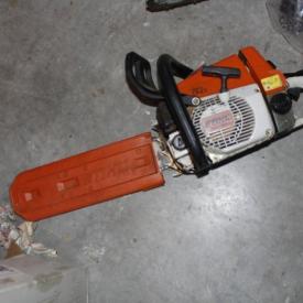 MaxSold Auction: Features Stihl chain saw, Husqvarna chain saw, Gas weed trimmer, Pendelfin figurines, chairs, Craftsman planer, glass lot, china, knives, sports lot, fishing lot, wood cabinet, heat exchanger, ladder and so much more!