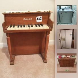 MaxSold Auction: This online auction features a children's piano, a Proscan tablet, Maytag Washer and Dryer, 2 refrigerators, gardening tools, home furnishings and much more!