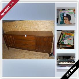 MaxSold Auction: This online auction features bird houses, Child's Wood Sleigh, plush toys, PlayStation and vintage electronics, clocks, Rolling Composter, pool equipment, Air Wine Cooler, kitchenware, dressers, vintage Wash Basin Stand and linen chest and much more!