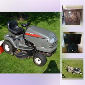 MaxSold Auction: This online auction features lawn mowers, bicycles, flat screen TV, exercise machines, dartboard, water cooler, croquet set, tools, luggage, ladders and much more.