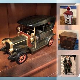 MaxSold Auction: This online auction features furniture, Vintage doll, decors, collectibles, figurines,large collection of books, Plastic wheelbarrow and much more.