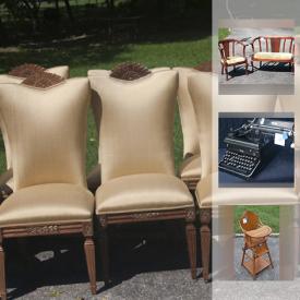 MaxSold Auction: This online auction features ROSEVILLE POTTERY: Several lots of assorted colors. FURNITURE. COLLECTIBLE: Oil lamps; milk glass; brass and crockery and much more!