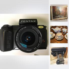 MaxSold Auction: This online auction features decorative plates, china, wall art, record albums, pressure washer, hand and power tools, ladders, cameras, glassware and much more.