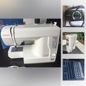 MaxSold Auction: This online auction features a camera, sewing machine, replica cars, tools, games, puzzles, golf clubs, sports equipment, fabric and much more.