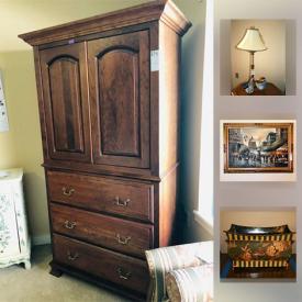 MaxSold Auction: This online auction features Keurig Coffee Maker, Watercolour, Mastercraft buffet, Dressing Mirror, Golf Clubs, Display Cabinet, Woodleys Tall Chest, Glass Topped Side Table, ties and much more!