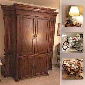 MaxSold Auction: This online auction features the contents of a 8 X 10 storage locker: Dining table and chairs, living room pieces, electronics including a Bose Wave sound system, Fur coats, Palomar bicycle, kitchen items and much more!