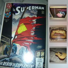 MaxSold Auction: This online auction features items such as baseball and hockey cards, vinyl records by Cyndi Lauper, Liberace, Madonna, and more, a guitar by Pyle Pro, Superman comics, Spider-Man comics and much more.