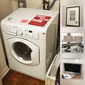 MaxSold Auction: This online auction features signed artwork by local and international artists, am All-in-One washer/dryer, a 32 inch Samsung Smart TV, a Bose music system, a large selection of home decor and much more!