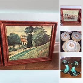 MaxSold Auction: This online auction features collectibles such as Mikasa, Blue Mountain Pottery, and antique china, furniture such as tufted bench, wood and metal console table, art such as oil paintings, and framed prints, wood and leather tool boxes, kitchenware, linens, exercise machine, home decor, shoe shine kit and much more!