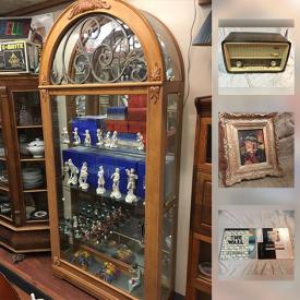 MaxSold Auction: This auction features an Antique Georgian Crystal Chandelier, large selection of fine art, Royal Doulton Flambe decor, Shelley Fine Bone China set, signed  Murano and Steuben glass art, 1950s outboard toy motors and much more!