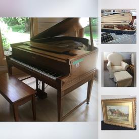 MaxSold Auction: This online auction features toys, Barbies, dollhouse furniture, costume jewelry, glassware, sterling silver, china, flat screen TV, wall art, clocks, cameras, dehumidifiers, shelving, stepladders, violin, DVDs, books and much more!