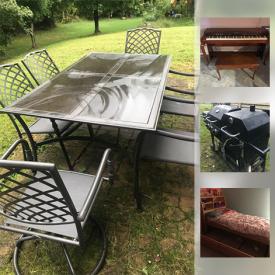 MaxSold Auction: This online auction features Patio Furniture, Children's Trundle Bed Set, Charcoal and Gas grill with hotpot heater, His & Hers Outdoor Chair, Outdoor Patio Set, Baldwin Electric Piano and much more!