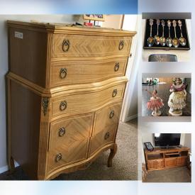 MaxSold Auction: This online auction features items such as vintage furniture, sterling silver, Dresden figurines, crystal wine glasses and much more!