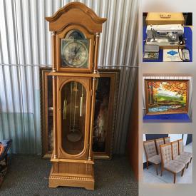 MaxSold Auction: This online auction features original art, vintage teak chairs, vintage sewing machine, vintage milk shake machine, movie cameras, cornflower glassware, midcentury modern serving pieces and boards, watches, vinyl records and much more!