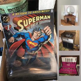 MaxSold Auction: This online auction features items such as Goebel dolls, Disney dolls, Star Trek, Batman and Superman comics, comic book collections, Singer sewing machines, a Royal Albert vase and much more!