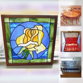 MaxSold Auction: This online auction features board games, collectors plates, mirrors, TVs, books, wall art, vacuum, carpets, outdoor furniture, crystal, glassware, shelves and much more.