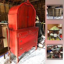 MaxSold Auction: This online auction features crystal, glassware, figurines, holiday decor, sewing machine, lamps, speakers, wall art, ceramics, stuffed animals, linens, outdoor furniture, yard tools, vintage cameras and much more.