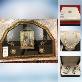 MaxSold Auction: This online auction features a ELECTRONICS: VR Headset, wireless headphones, gaming - video games and players, Seiki 20 inch HDTV and more! JEWELRY: Pearls, beaded necklaces and more! COLLECTIBLE: 1996 Atlanta Olympic Barbies; Elvis stamp, puzzle, memorabilia.; Russel Wright covered bowl. VINTAGE: Evening bag. Tools. Automotive. Ladies scarves and much more!