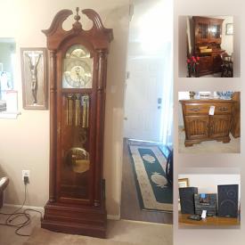 MaxSold Auction: This online auction features Ridgeway Grandfather Clock, Aiwa Stereo, Jewelry Box, Rug, Corner Cabinet, Garden Tools, Bissel pet spot cleaner, Rubbermaid Tool Box and much more!