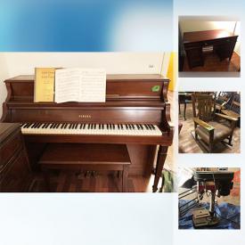 MaxSold Auction: This online auction features jewelry, books, office supplies, stereo, linens, holiday decor, tea sets, rubber stamp collection, piano, toys, VHS tapes, wheelbarrow, tools and much more.