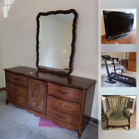 MaxSold Auction: This online auction features Sharp 32 inch liquid crystal TV, Skis, Roadmaster Mountion Bike, Luggage, Victorian Style Chair, Kodak Carousel 750H Projector With Trays, Peavey StudioMix Sound Mixer, Tiffany Style Leaded Stained Glass Light and much more!