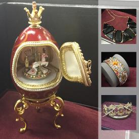 MaxSold Auction: This online auction features Faberge egg, vintage jewelry box, vintage Tiffany and Co. necklace, rings, unopened baseball card packs from 1989, baseball and hockey cards, 1981 Jari Kurri Edmonton Oilers Rookie Card, bracelets, costume jewelry and much more!