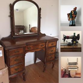 MaxSold Auction: This online auction features items such as antique furniture and decor, jewelry such as earrings and brooches, a Royal Doulton figurine, currency, coins, medallions and much more!