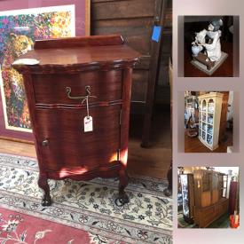 MaxSold Auction: This online auction features furniture, artworks, collectibles, decors, figurines, vintage items, glassware, and much more!