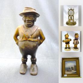 MaxSold Auction: This online auction features Pair of Antique Aude Mair Paris Mother of Pearl Opera Glasses, Vintage Black Americana Figural Still/ Piggy Bank, silver dollars, Hummel Figurines, Moorcroft, Royal Albert Fine Bone China, WWII memorabilia and much more!