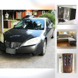 MaxSold Auction: This online auction features 2005 Pontiac G6 GT, Shelly Tea Cups, Royal Crown Derby Tea Cup, China Tea Cups, full set of wedgewood, flat screen TV, curved glass curio cabinet, Ltd Ed James Lumbers, antique wash stand, furniture, Norway recliner chair and much more!