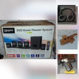 MaxSold Auction: This online auction features electronics such as GPX home theatre system, Sony Bluetooth headphones, and Canon printer, collectibles such as antique porcelain figure, fine china, and hockey ephemera, furniture such as wicker chair, and wooden dresser, jewelry, CVS work boots, carved wooden toys, automotive tools, garden tools, automotive parts, home repair items, camping equipment, glassware and much more!