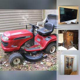 MaxSold Auction: This online auction features glassware, books, shelving, toys, faux flowers, TVs, VHS tapes, replica ships, luggage, holiday decor, office supplies, printer, pool table, gold clubs, grill, outdoor furniture, tool and much more.