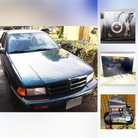 MaxSold Auction: This online auction features 1995 Dodge Spirit, flat screen TV, furniture, vintage chest freezer, apartment sized dryer, washer, power tools, yard tools, cleaning items, workmate, treadmill, bowflex, pressure washer, sofa bed and much more!