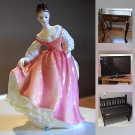 MaxSold Auction: This online auction features collectibles such as Royal Doulton figurine, crystal, and silver plate items, art such as framed prints, original watercolour, and framed photographs, furniture such as wooden cabinets, rust coloured sofa, and deacon’s bench, board games, DVDs, CDs, office supplies, kitchenware, area rugs, 31” Toshiba TV, sporting equipment, power tools and much more!