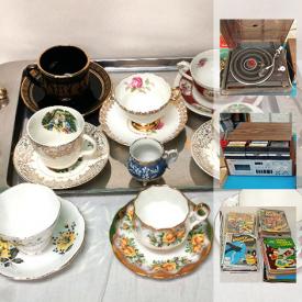 MaxSold Auction: This online auction features teacups and saucers, American Coin Collections, A Team lunch pail, Wooden End Table, comics, Brownie Camera, collector spoons and much more !