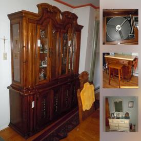 MaxSold Auction: This online auction features Asian Style Lamp, Asian Wall Art, Asian Screen, Southeast Asian Style Statue, Dresser and Mirror, Pool Lights, violin, Telescope, Wrought Iron Chairs, Popular Mechanics Toolbox and much more!