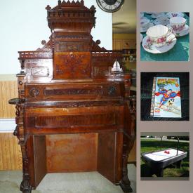 MaxSold Auction: This online auction features Pro Air Hockey Table, Wheelbarrow, China, stamps, Queen University Leather Jacket, Canadian Coin in Box, Paintball Bunker, Old Pipe Organ and much more!