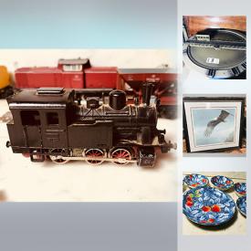 MaxSold Auction: This online auction features COLLECTIBLE: Vintage Marklin HO scale trains, turntable, cars and more! Robert Bateman signed limited edition prints. Stamps, coins and bank notes, Antique hatpin holders. Vintage autoharp and much more!