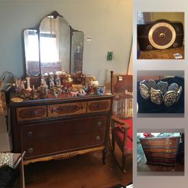 MaxSold Auction: This online auction features JEWELRY: 18 K, 14K and 10K Gold, sterling, costume. ANTIQUE: Victorian sofa. VINTAGE: Zenith phonograph/radio; matching dresser, chest of drawers and vanity. COLLECTIBLE: Lladro, Limoges, and Wedgwood, Roseville, Dragonware china and much more!