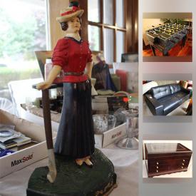 MaxSold Auction: This online auction features craft material, game table, flatscreen TV, home decor, holiday decoration, aquarium, home furniture, Keurig and much more.