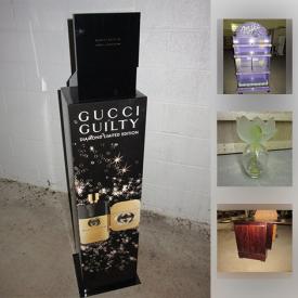 MaxSold Auction: This online auction features items such as a mobile bar, new display cases, fragrance factices by Dior, Armani, YSL and much more!